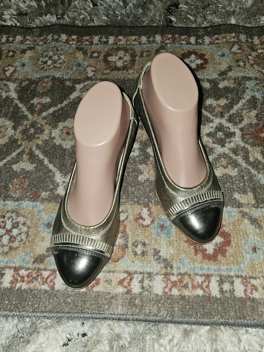 AGL Beautiful Champagne Heels Pumps Dress Shoes Size 7/37 Very Good Pre-owned!